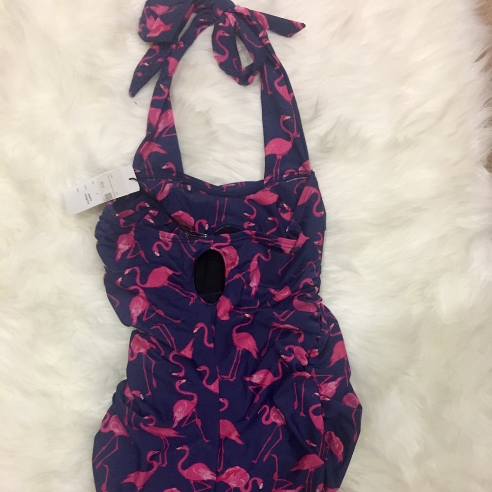 Gorgeous Vintage Flamingo Print Swimsuit